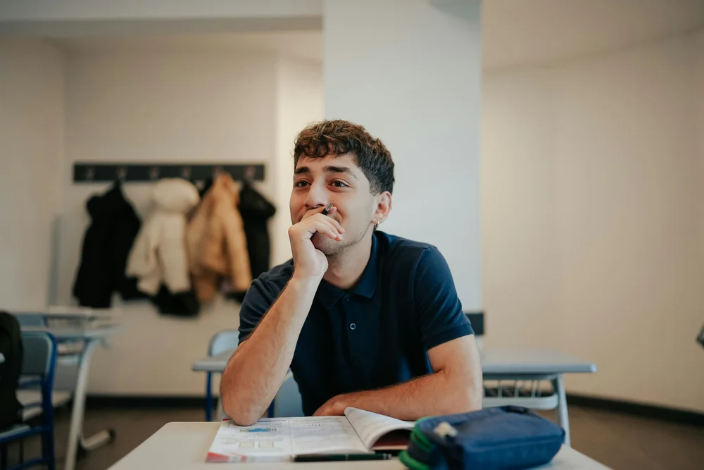 Student on campus